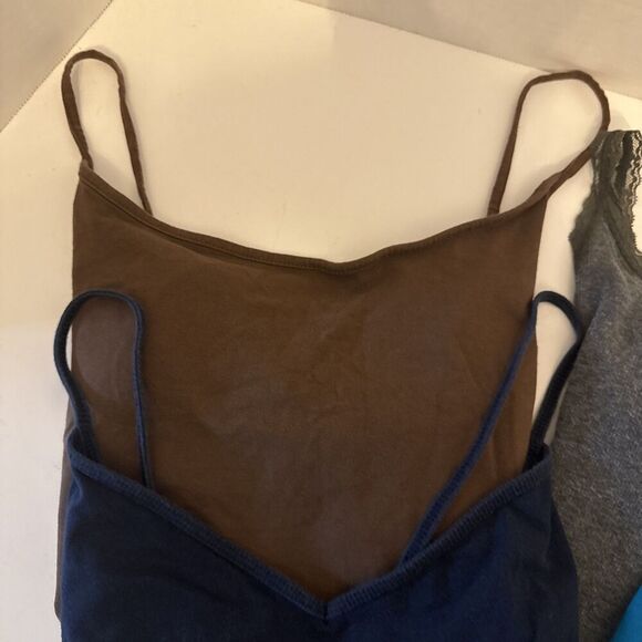 Lot of 4 Tank Tops Mix Brands Colors Pullover Layering Large Y2K Spaghetti Strap - Picture 5 of 16